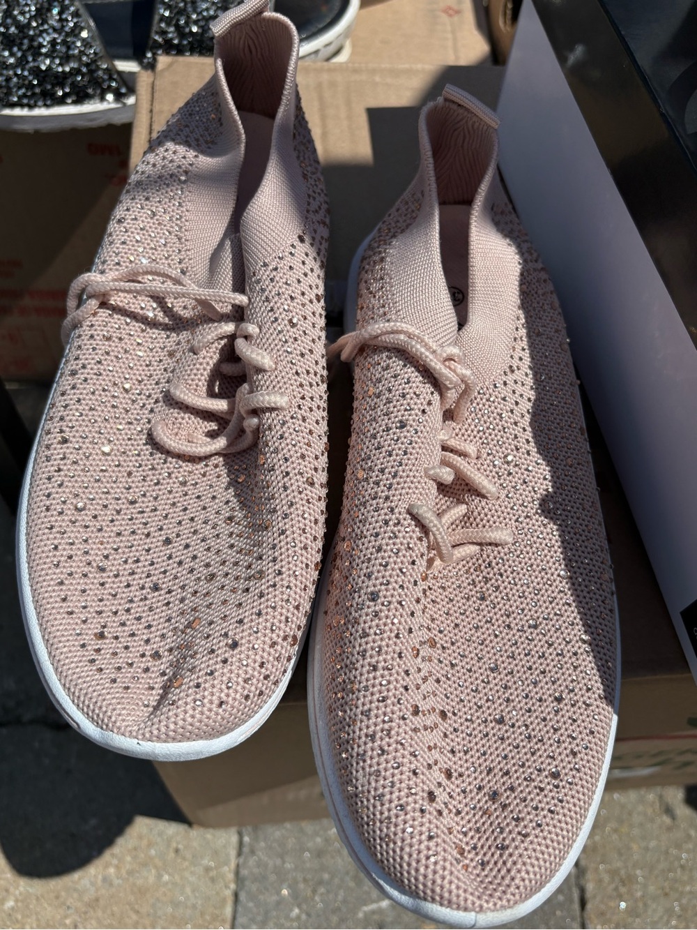 Women’s Blush Knit Slip-On Sneakers